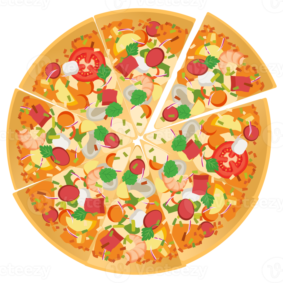 Pizza americano cibo. png