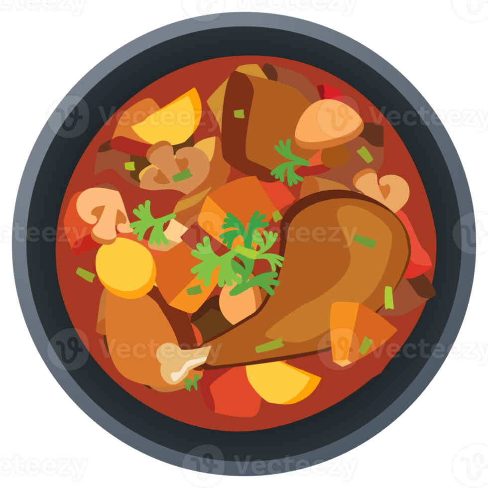 coq au vin french food. png