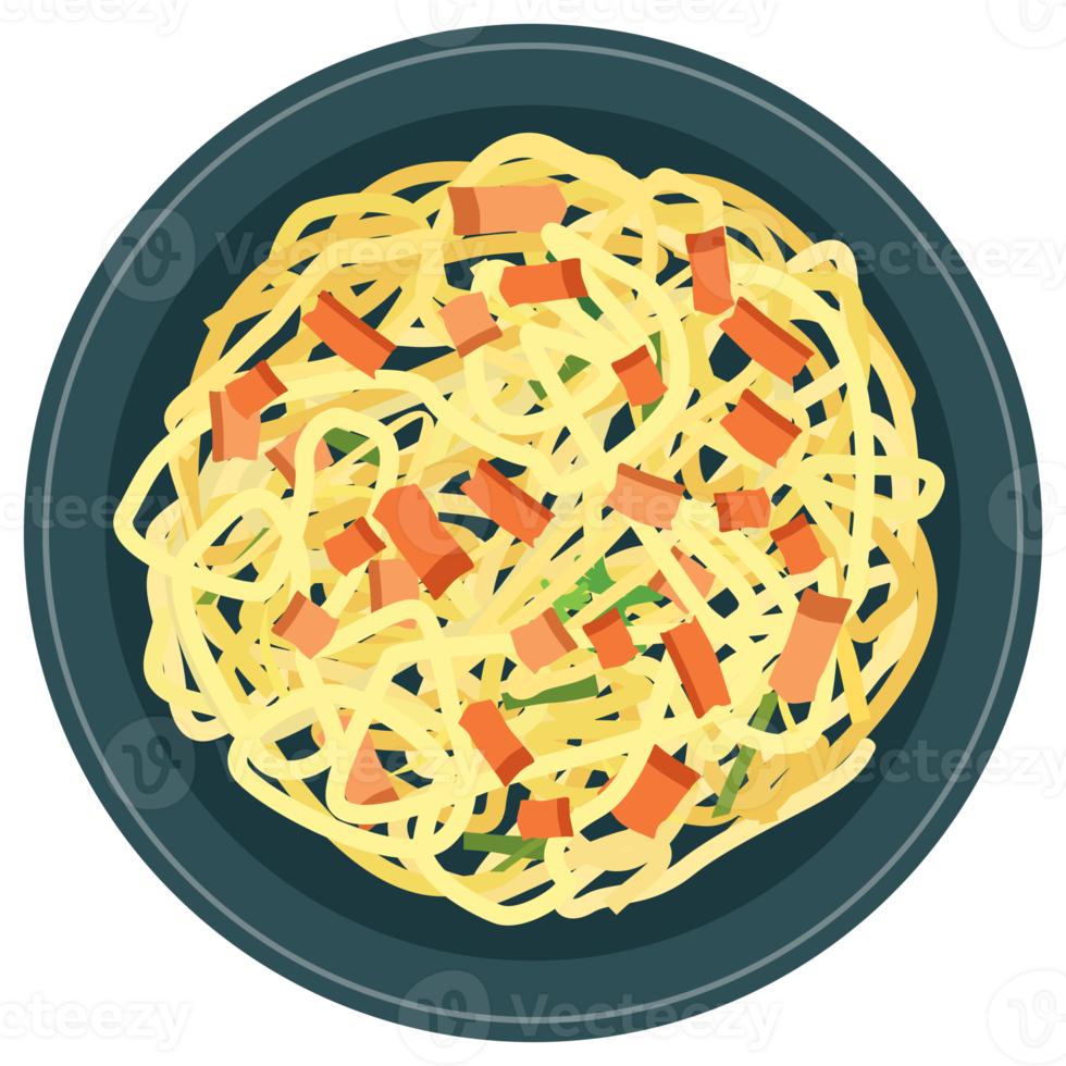 pasta carbonara italian food. png