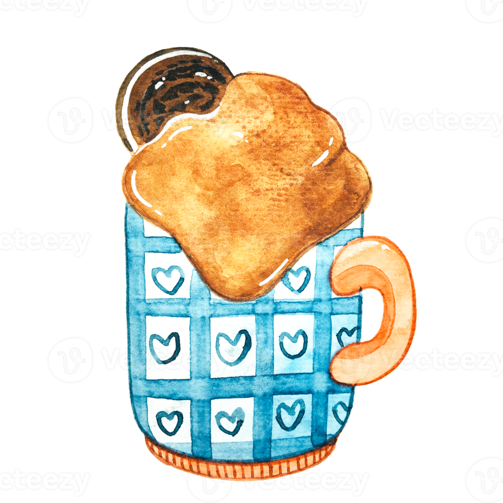 Watercolor cookies and cream milkshake 13392160 PNG