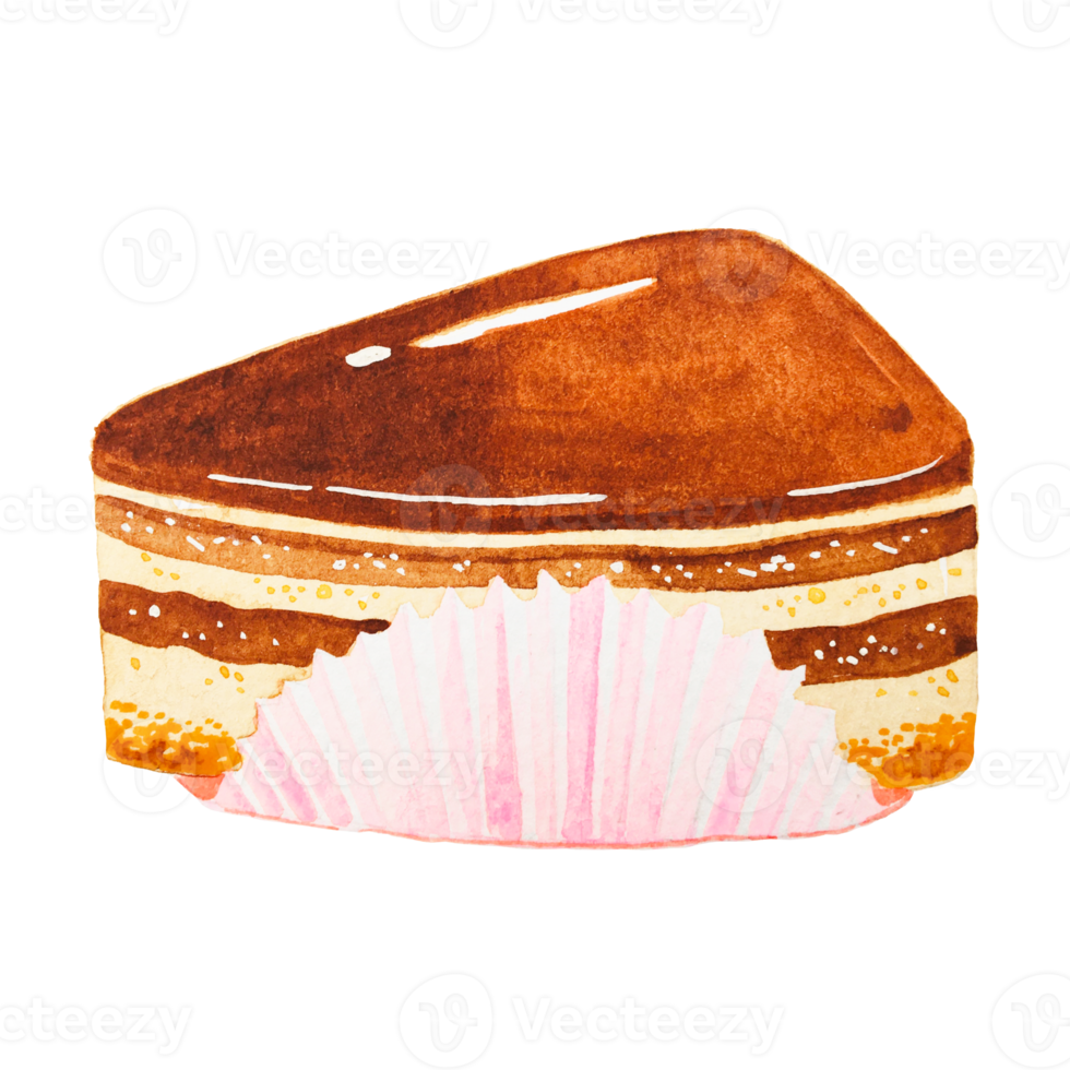 färgrik utsökt handgjort cheesecake vattenfärg png