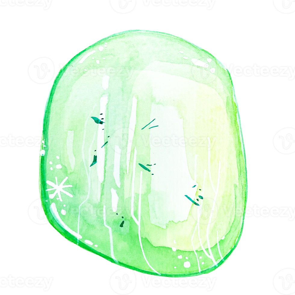 Watercolor illustration of a crystal oade png