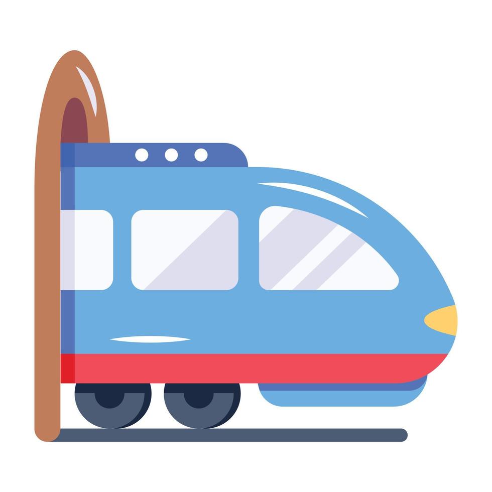 un diseño de vector plano de tren subterráneo