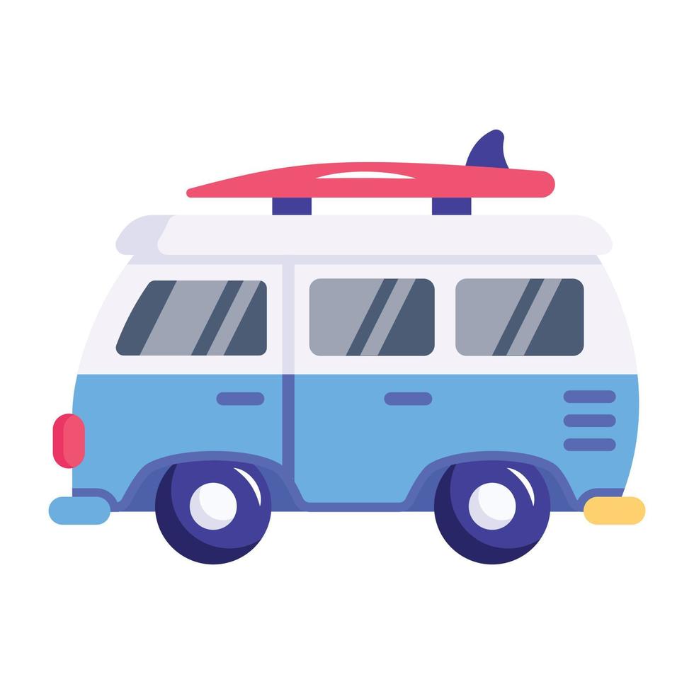Modern flat vector of a van