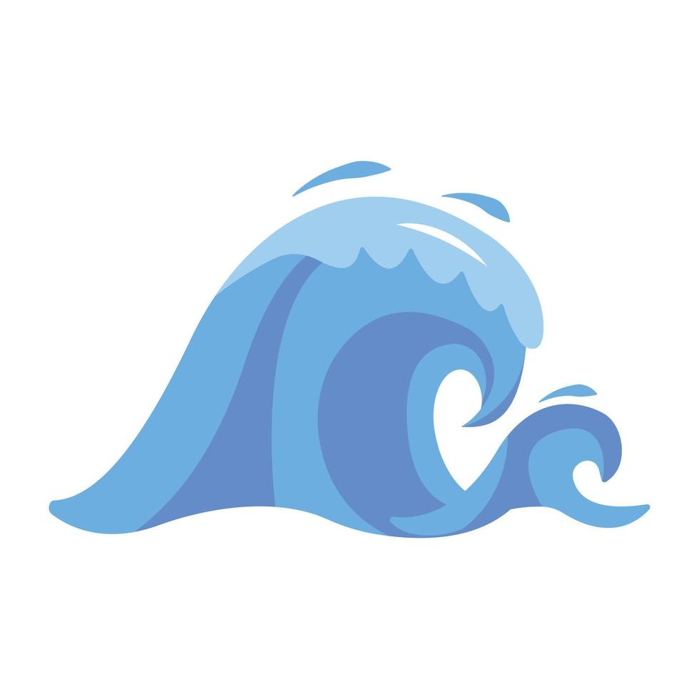 descarga de icono plano de ondas de agua vector