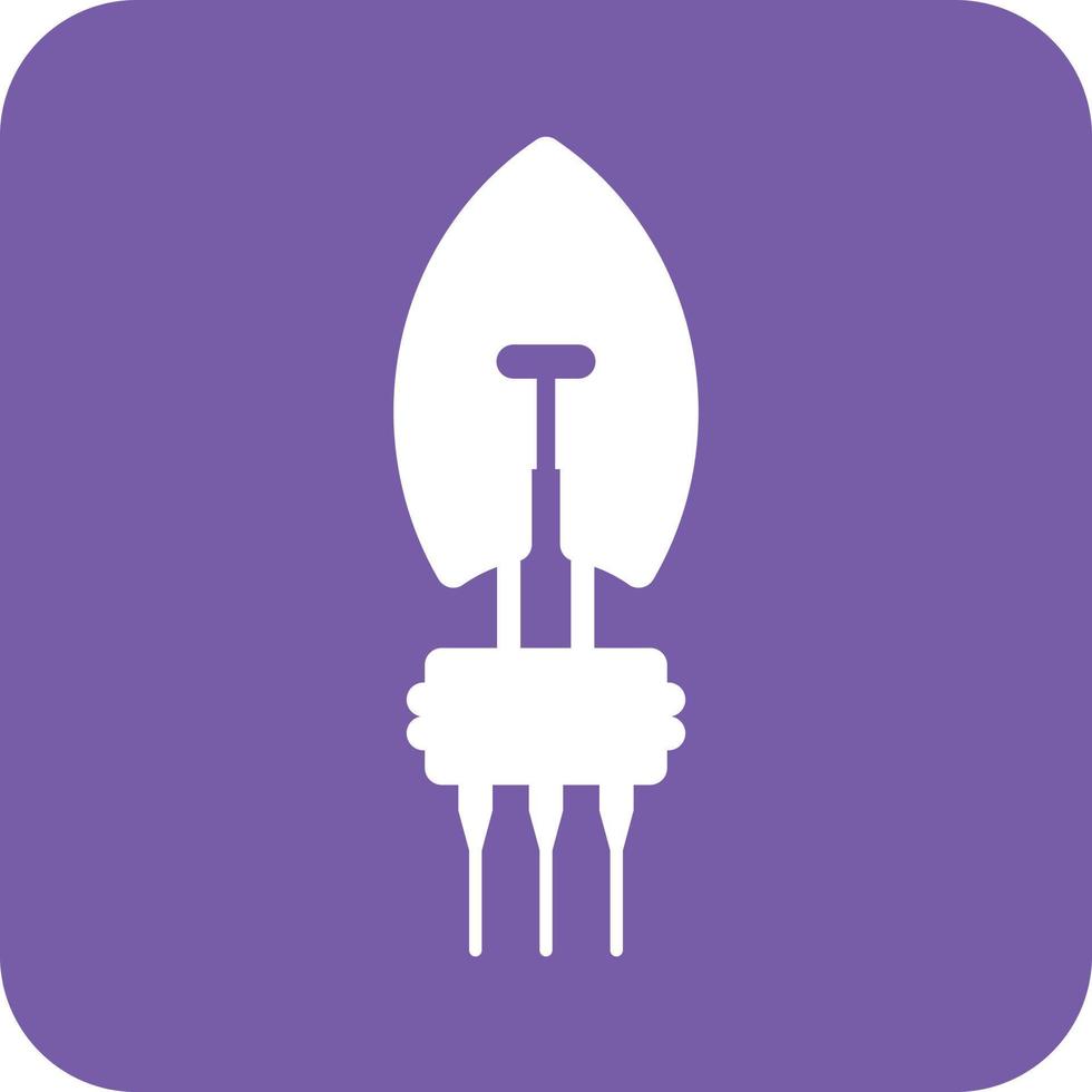 Car Light Bulb Glyph Round Background Icon vector