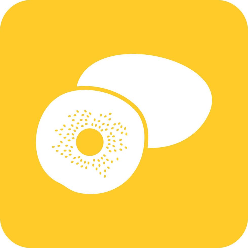 Kiwi Glyph Round Background Icon vector