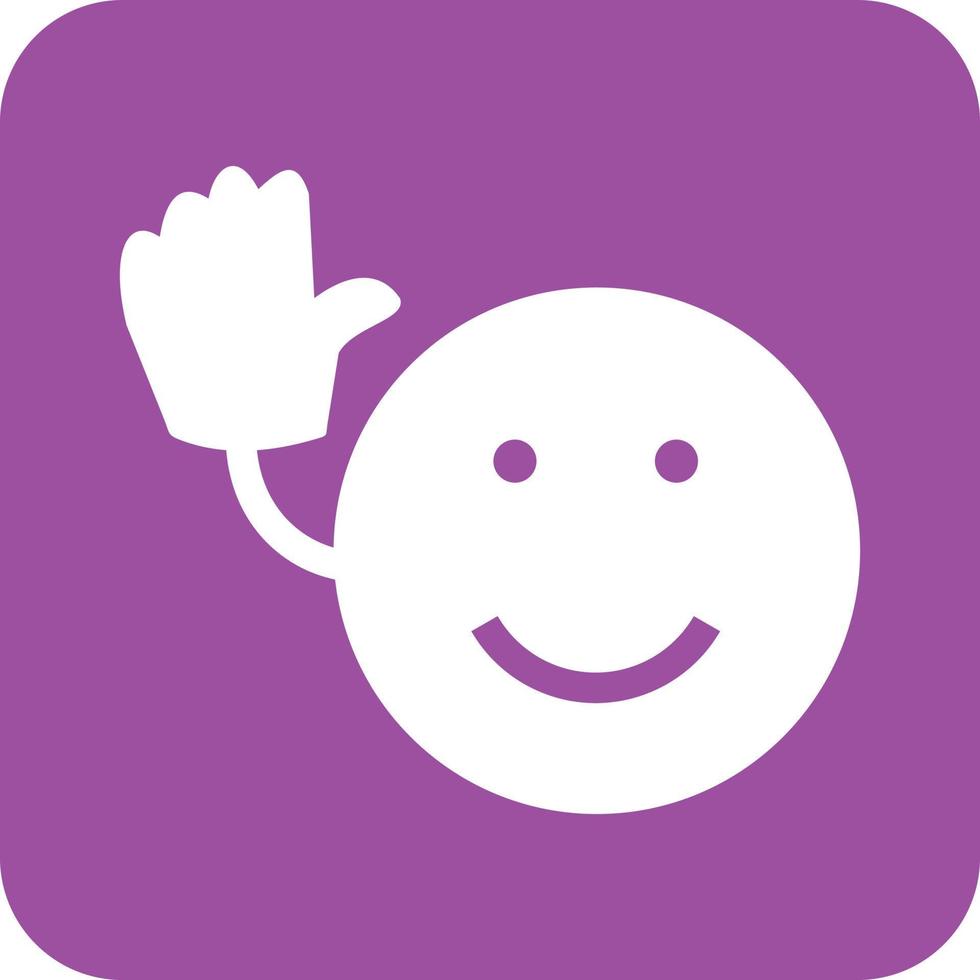 Bye Glyph Round Background Icon vector