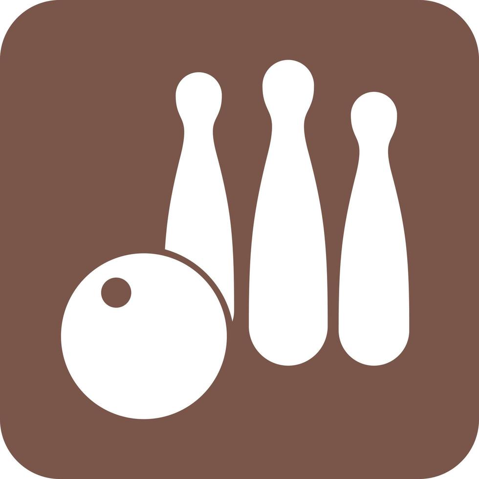 Bowling Glyph Round Background Icon vector