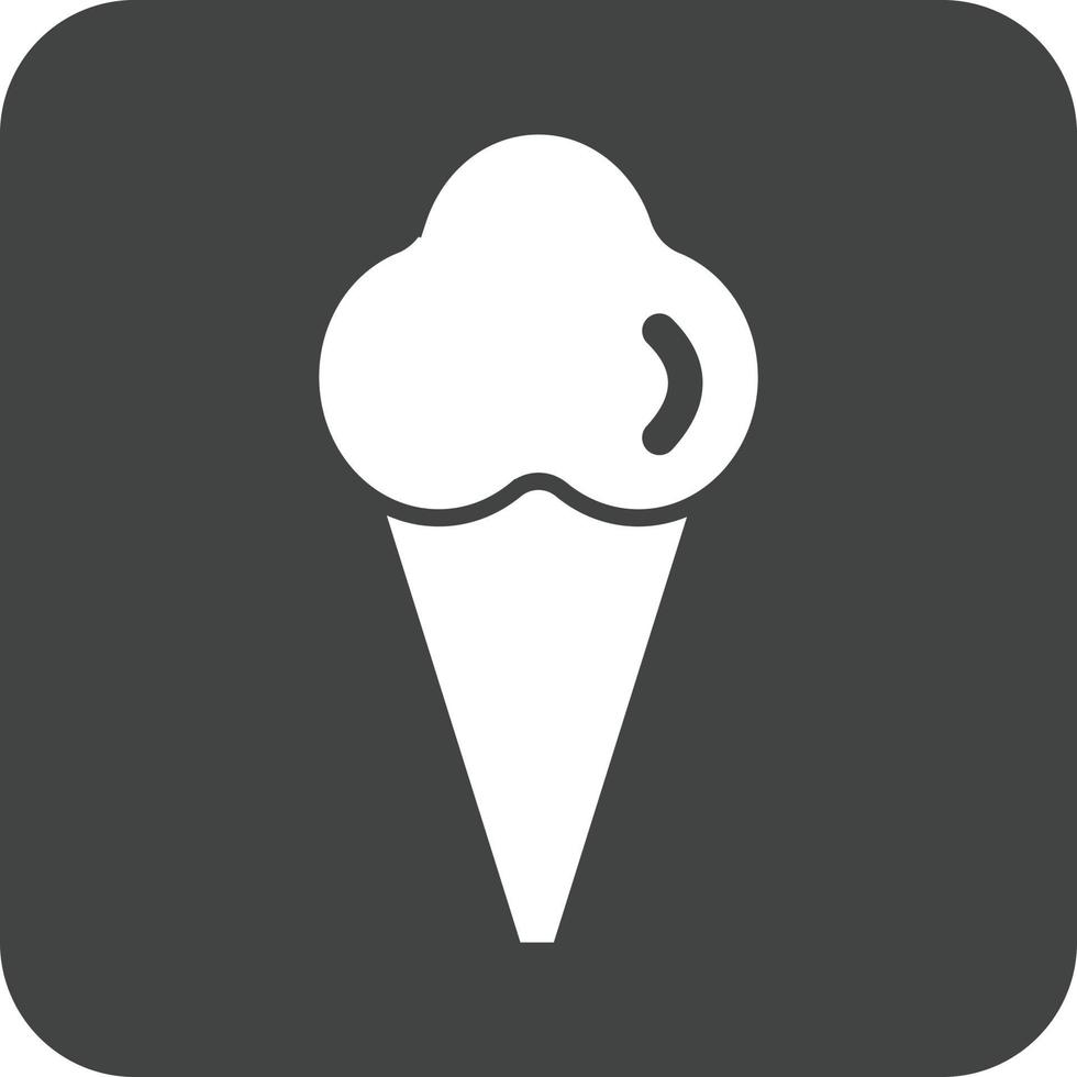 Ice Cream Glyph Round Background Icon vector