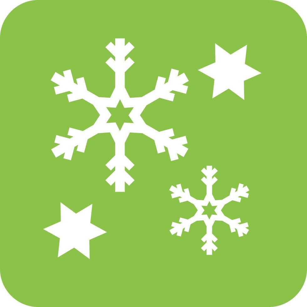 Snowflakes Glyph Round Background Icon vector