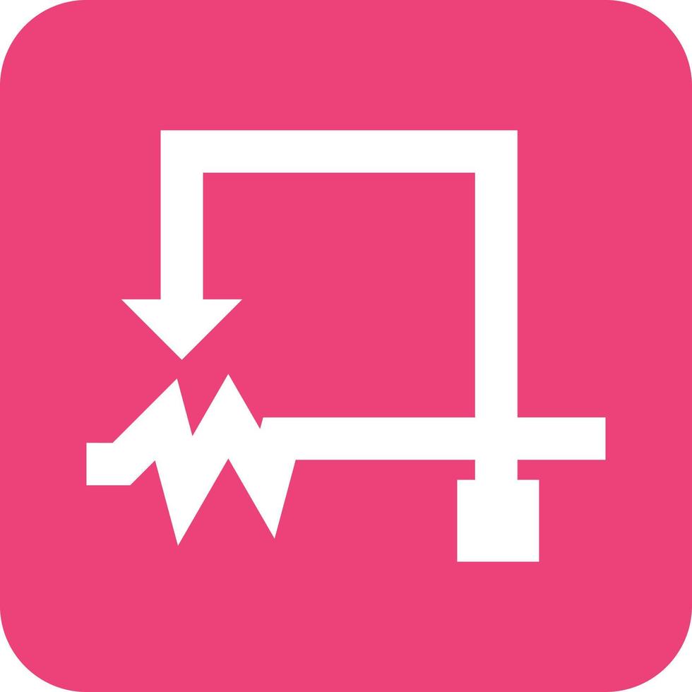 Rheostat Glyph Round Background Icon vector