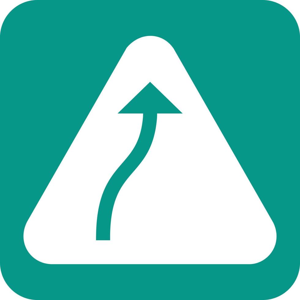 Right bend Glyph Round Background Icon vector