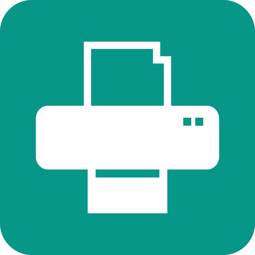 Printer IV Glyph Round Background Icon vector