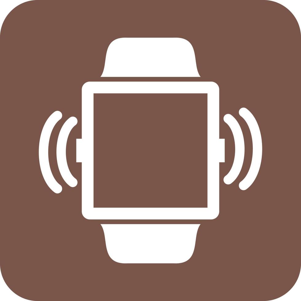 Vibration Glyph Round Background Icon vector