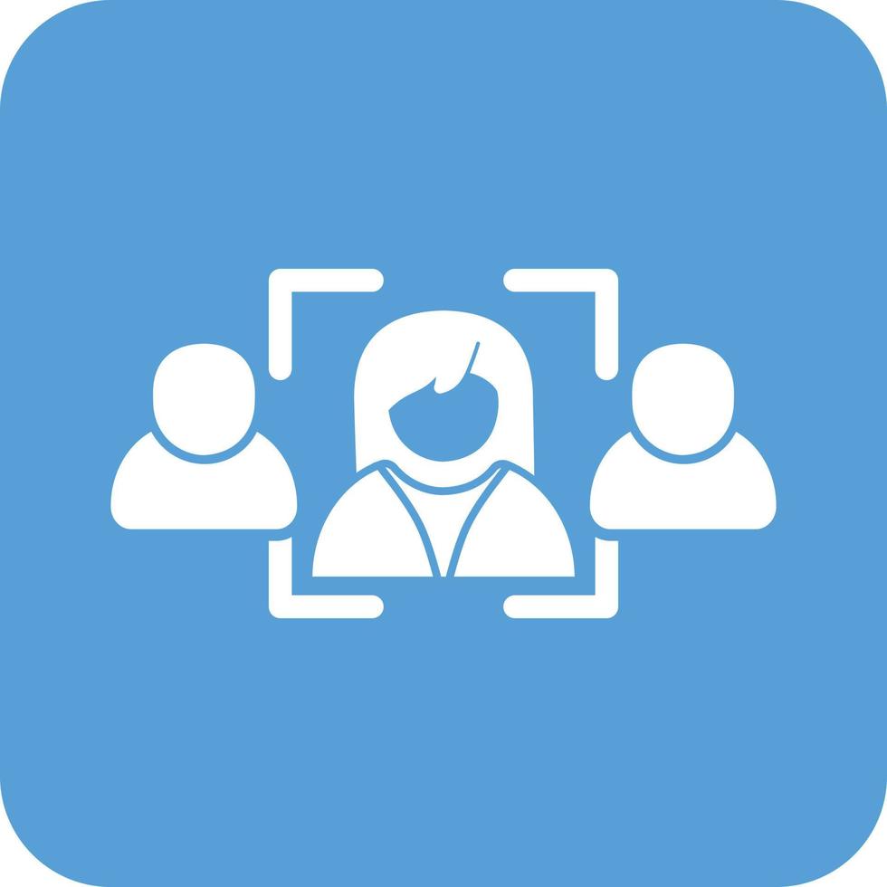 Select Candidate Glyph Round Background Icon vector