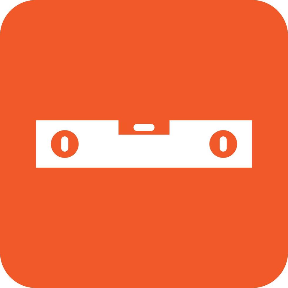 Spirit Level Glyph Round Background Icon vector