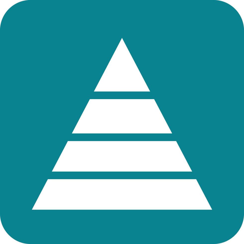 Pyramid Graph Glyph Round Background Icon vector