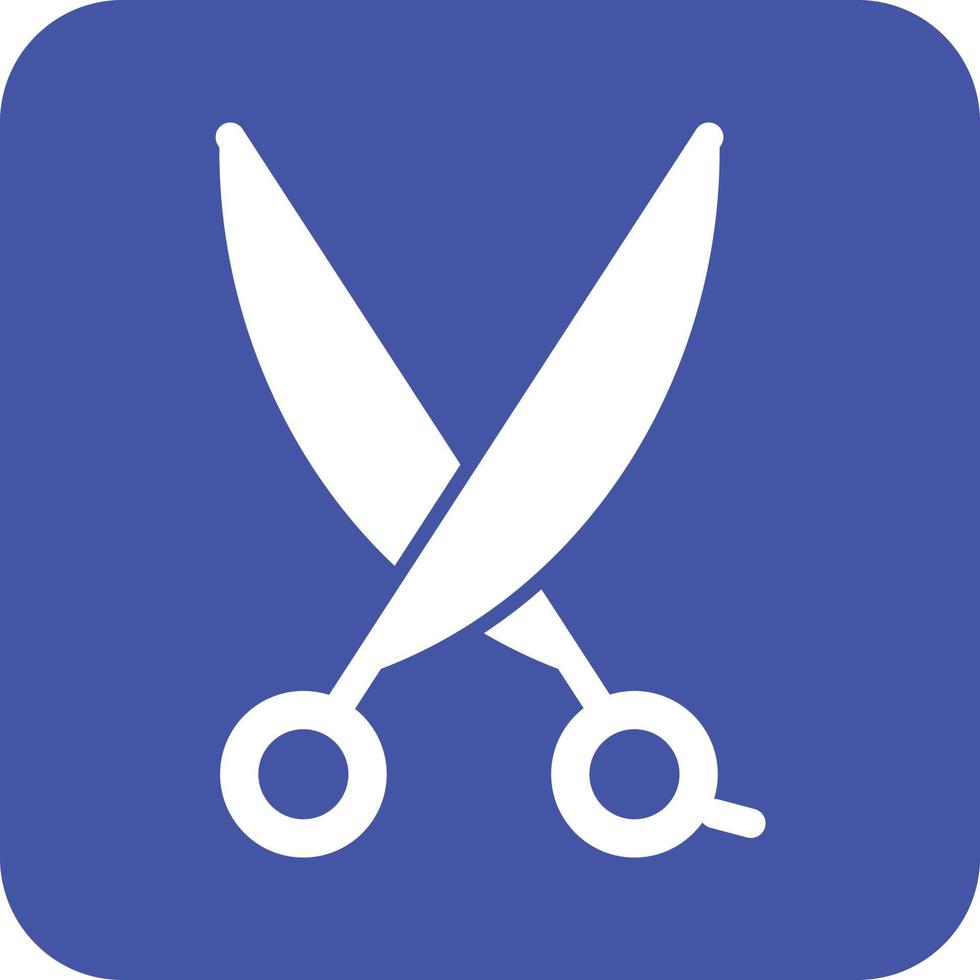 Scissors I Glyph Round Background Icon vector