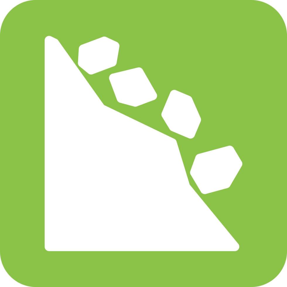 Landslide Glyph Round Background Icon vector