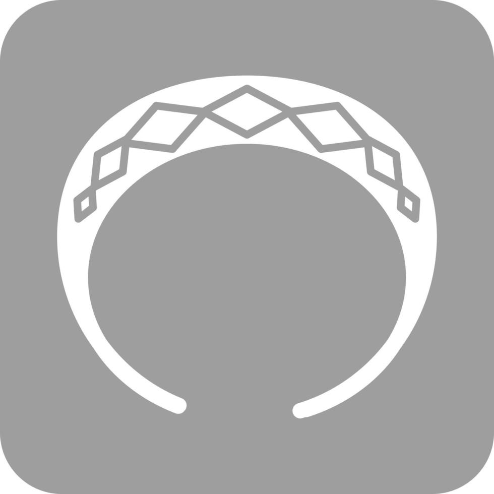 Hair Band Glyph Round Background Icon vector