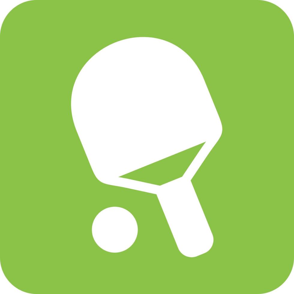 Table Tennis Glyph Round Background Icon vector