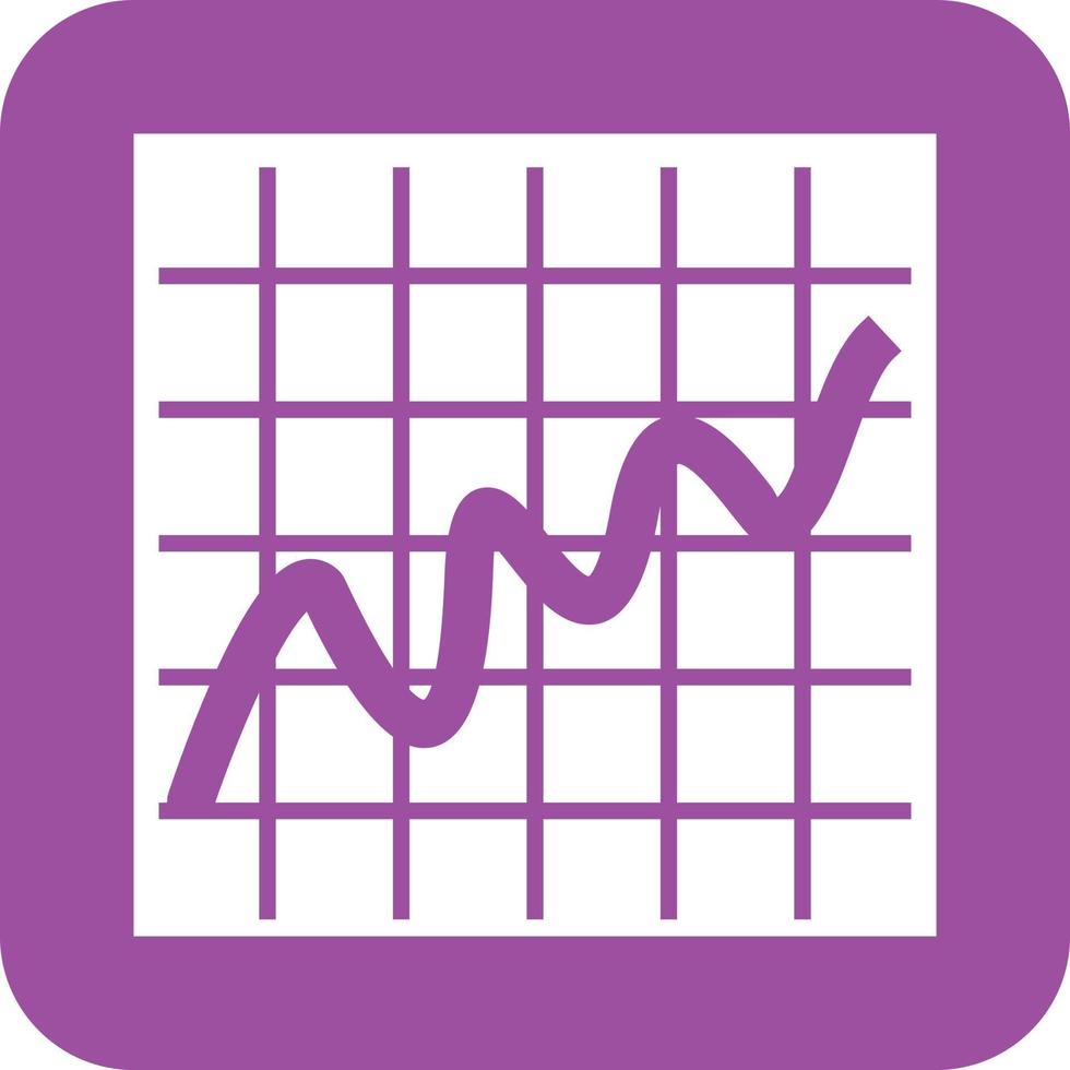 Bell Curve on Graph Glyph Round Background Icon vector