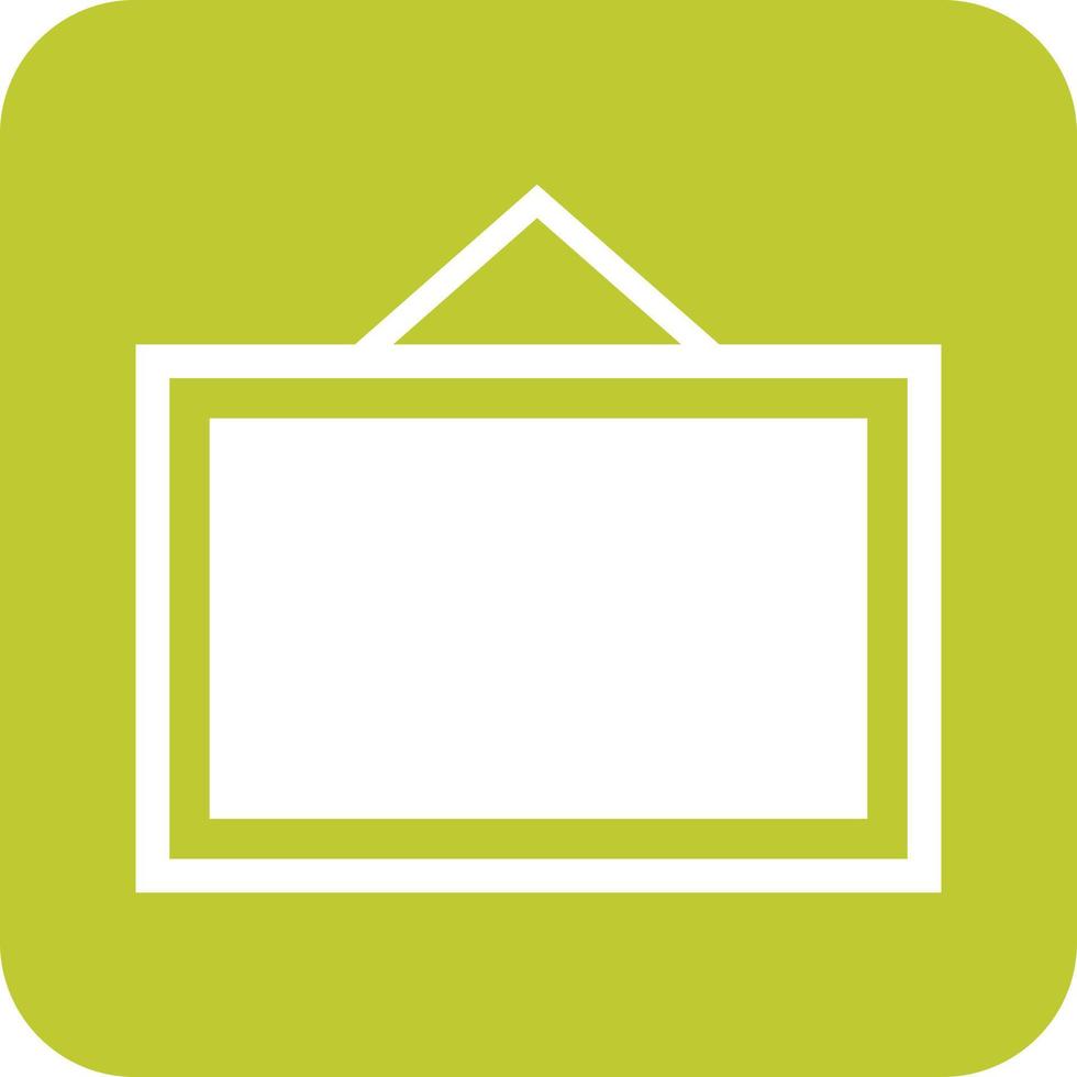 Notice Board Glyph Round Background Icon vector