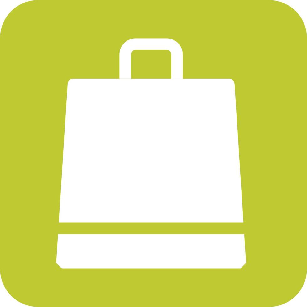 Shopping Bag Glyph Round Background Icon vector