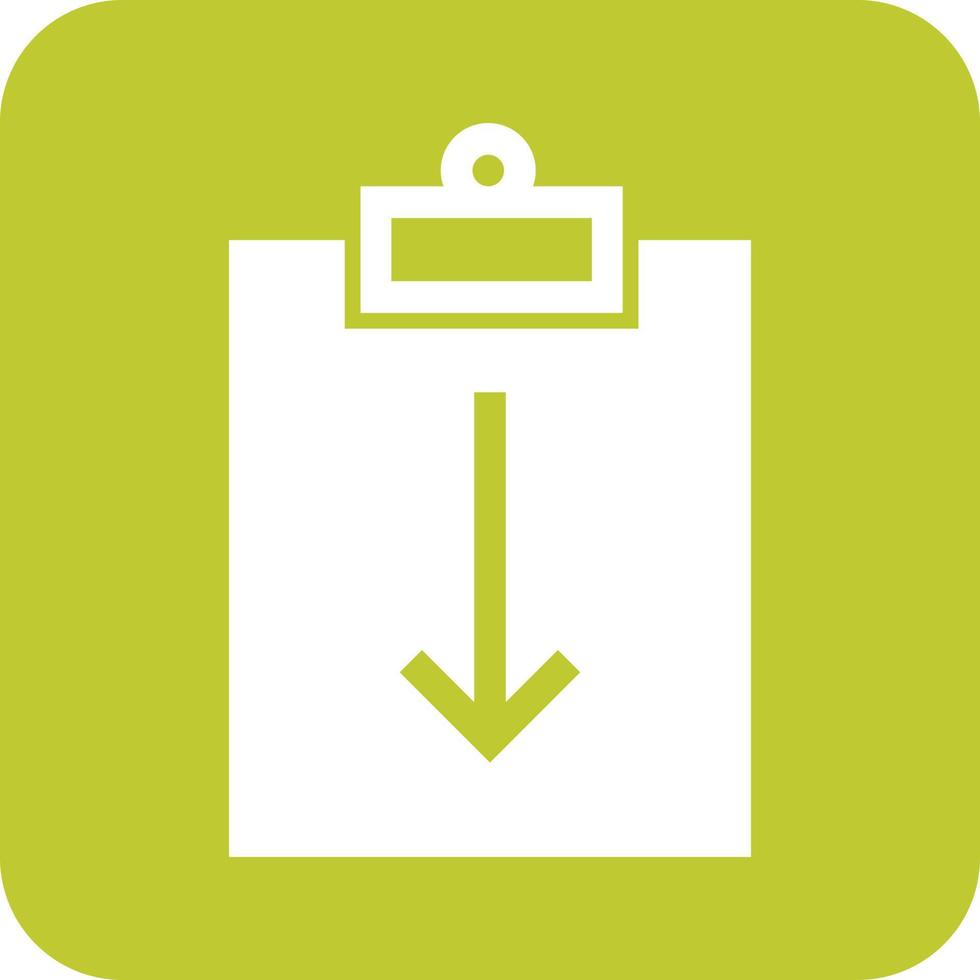 Assignment Return II Glyph Round Background Icon vector