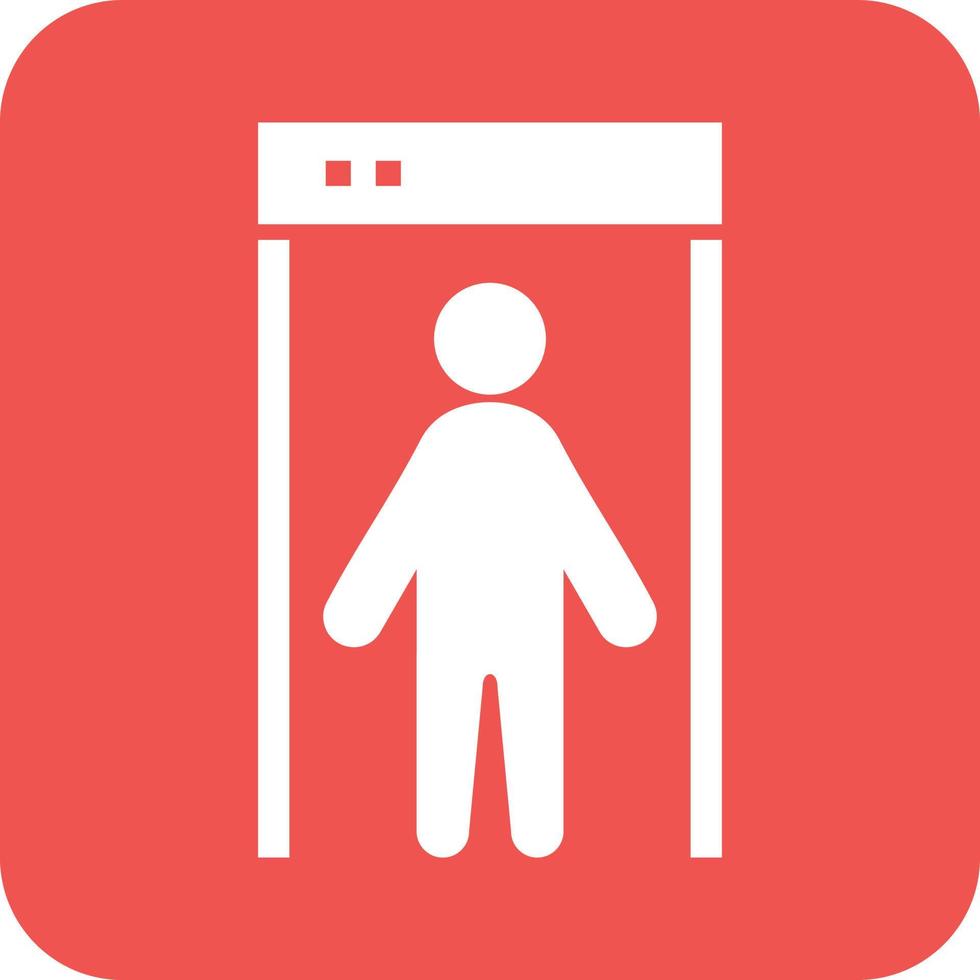 Security Check Glyph Round Background Icon vector