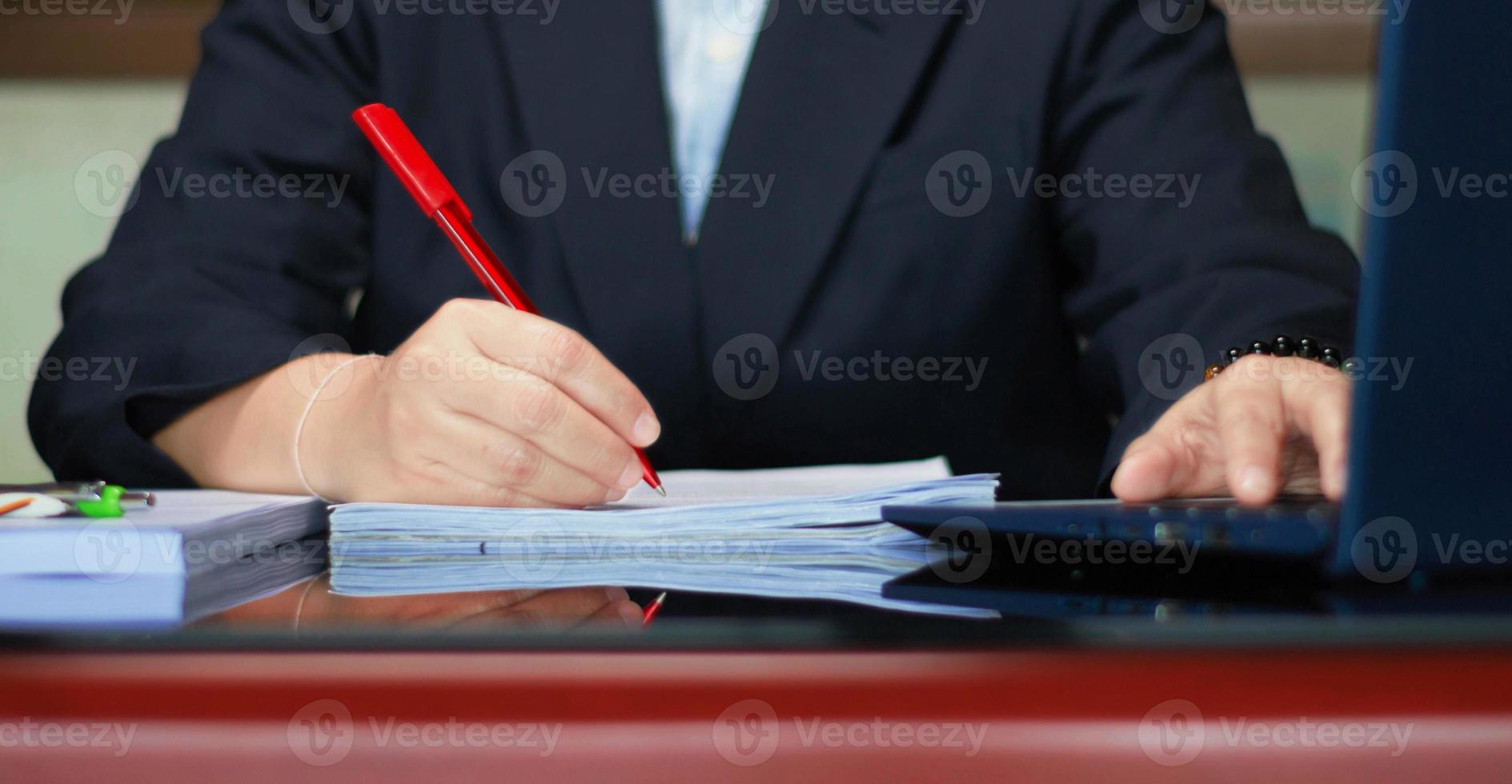 proofread on black table in office photo