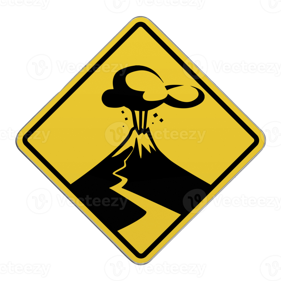 Crossing sign - Volcano png