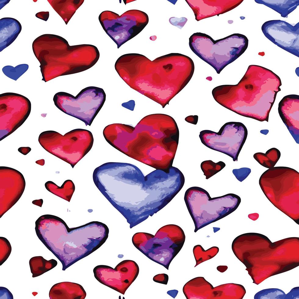 Heart pattern, vector seamless background. Can be used for wedding invitation, card for Valentine's Day or card about love.