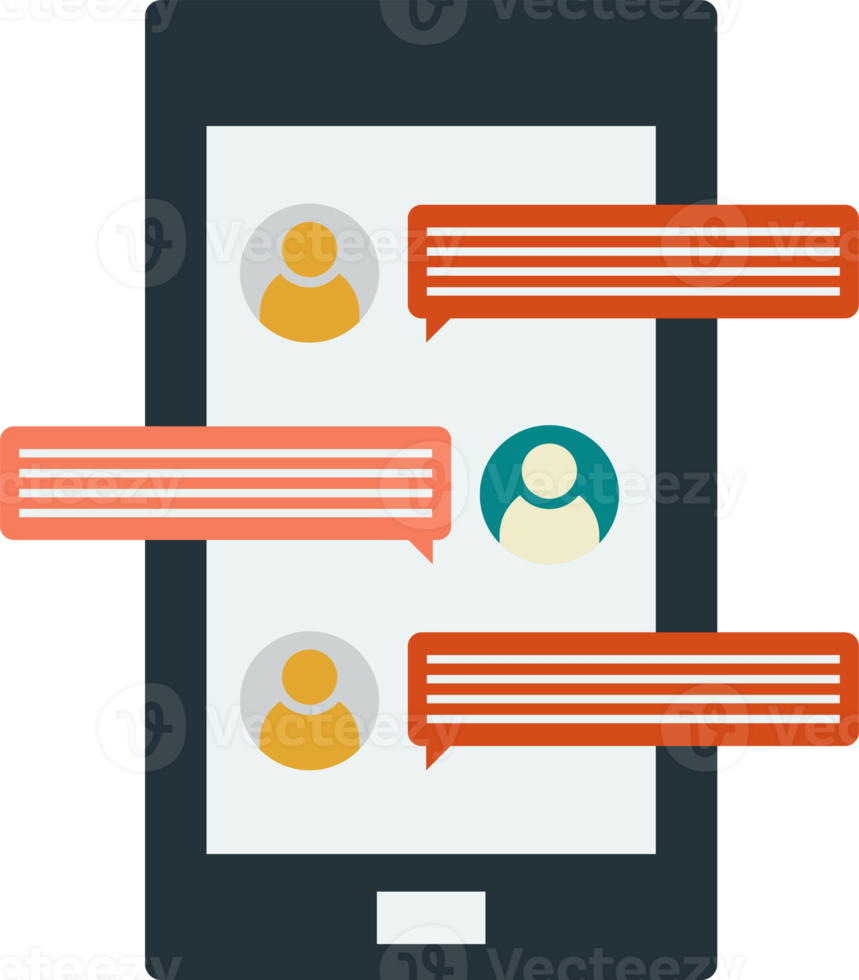 smartphone and message box illustration in minimal style 13394932 PNG