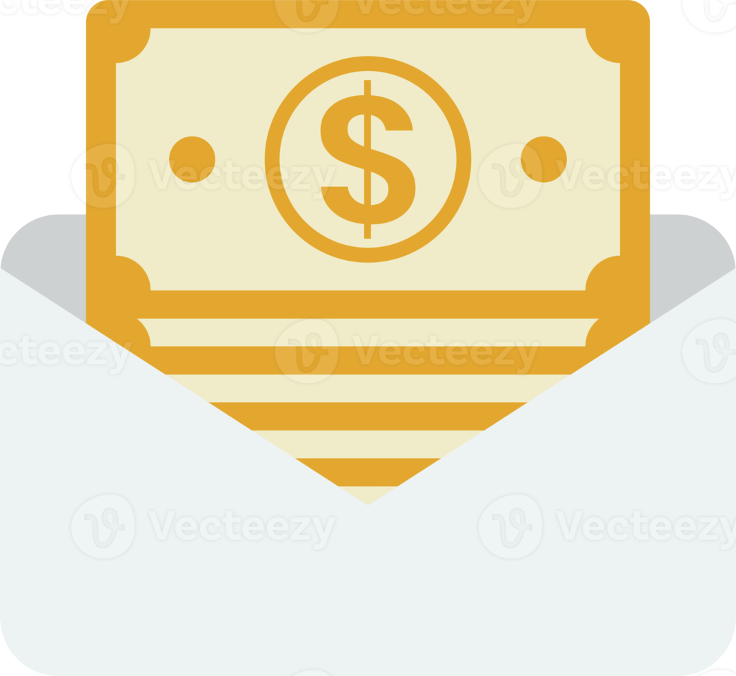 wallet and money illustration in minimal style png