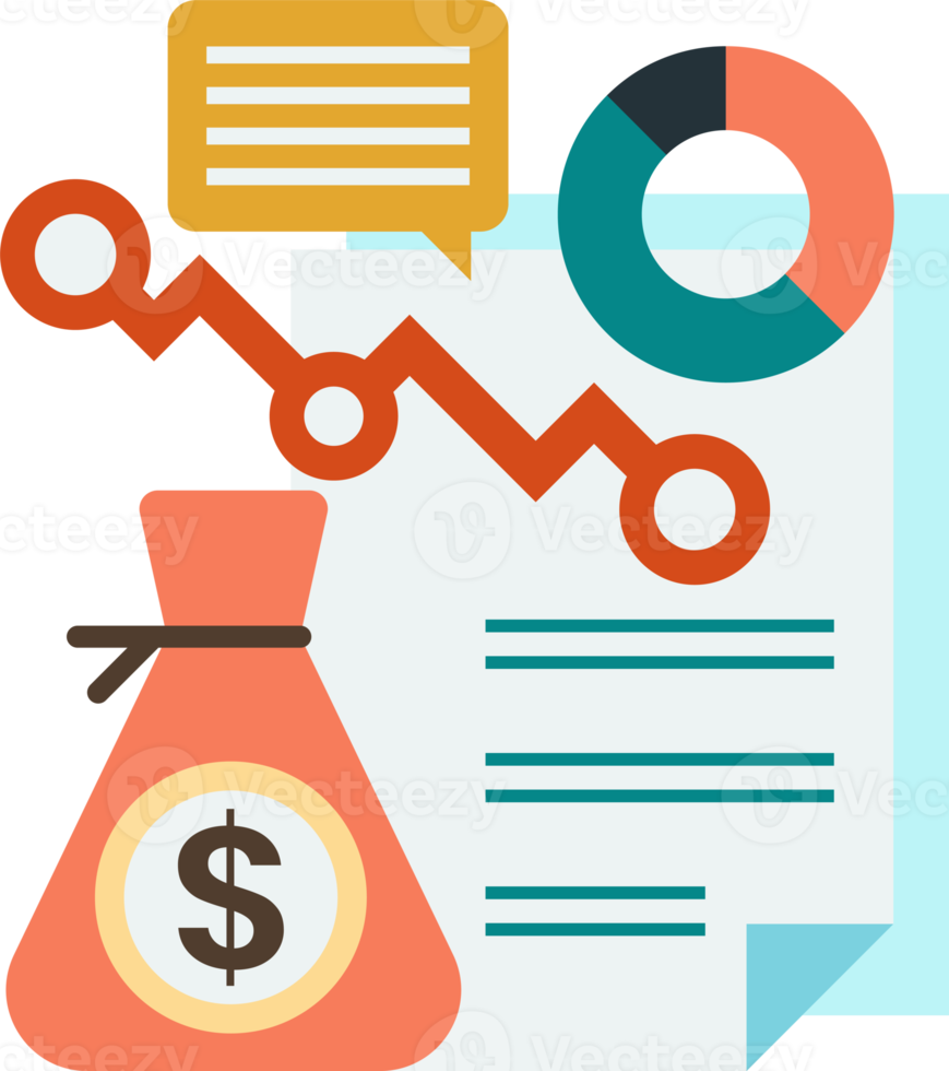 rapporti e statistica illustrazione nel minimo stile png