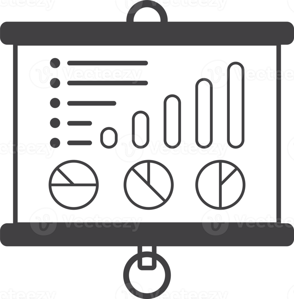 Reports and statistics illustration in minimal style png