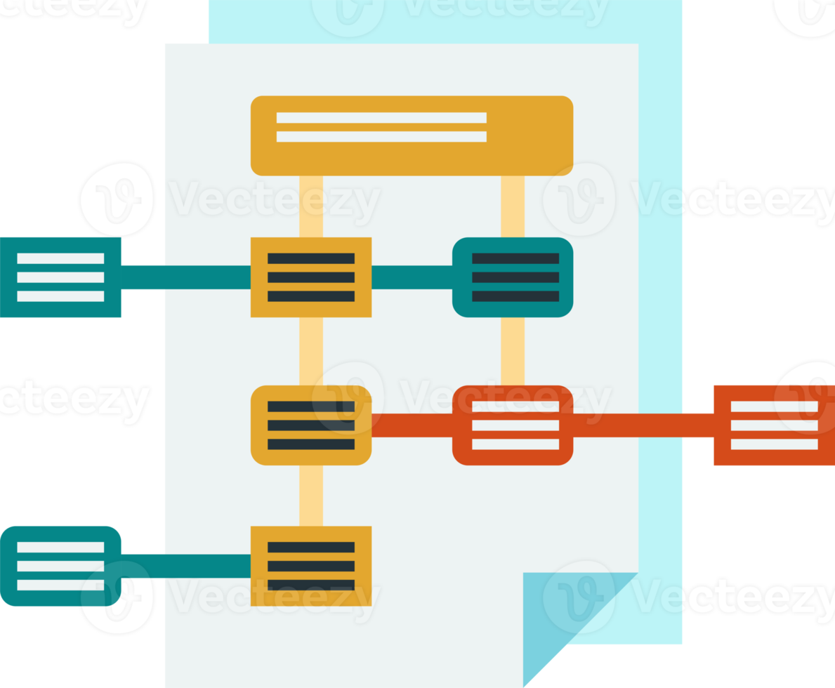 diagram and paper illustration in minimal style png