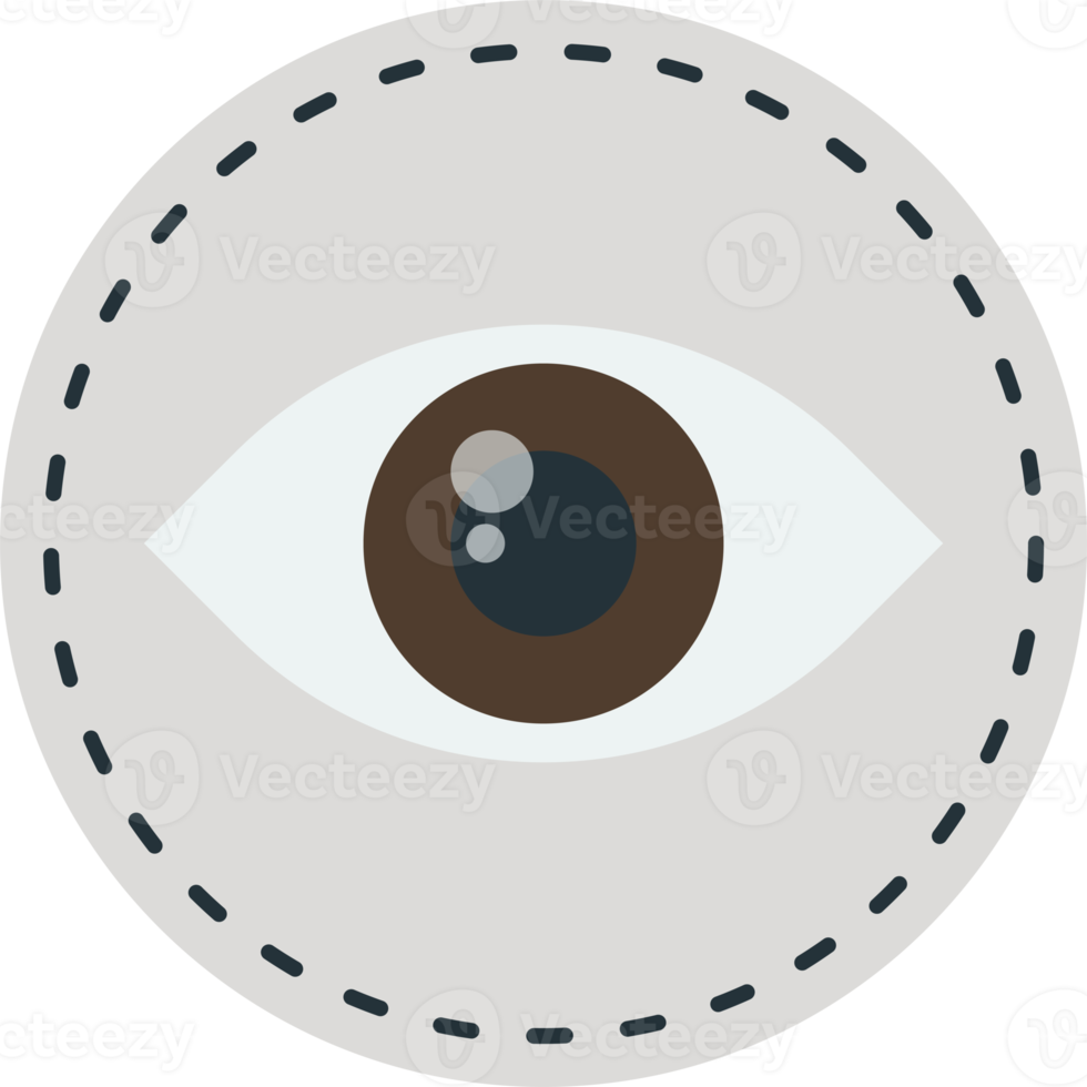 electronic eyeball illustration in minimal style png