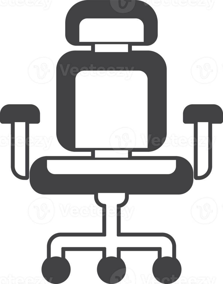 office chair illustration in minimal style png