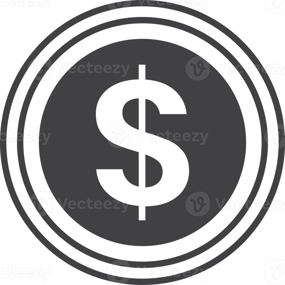 coin illustration in minimal style png