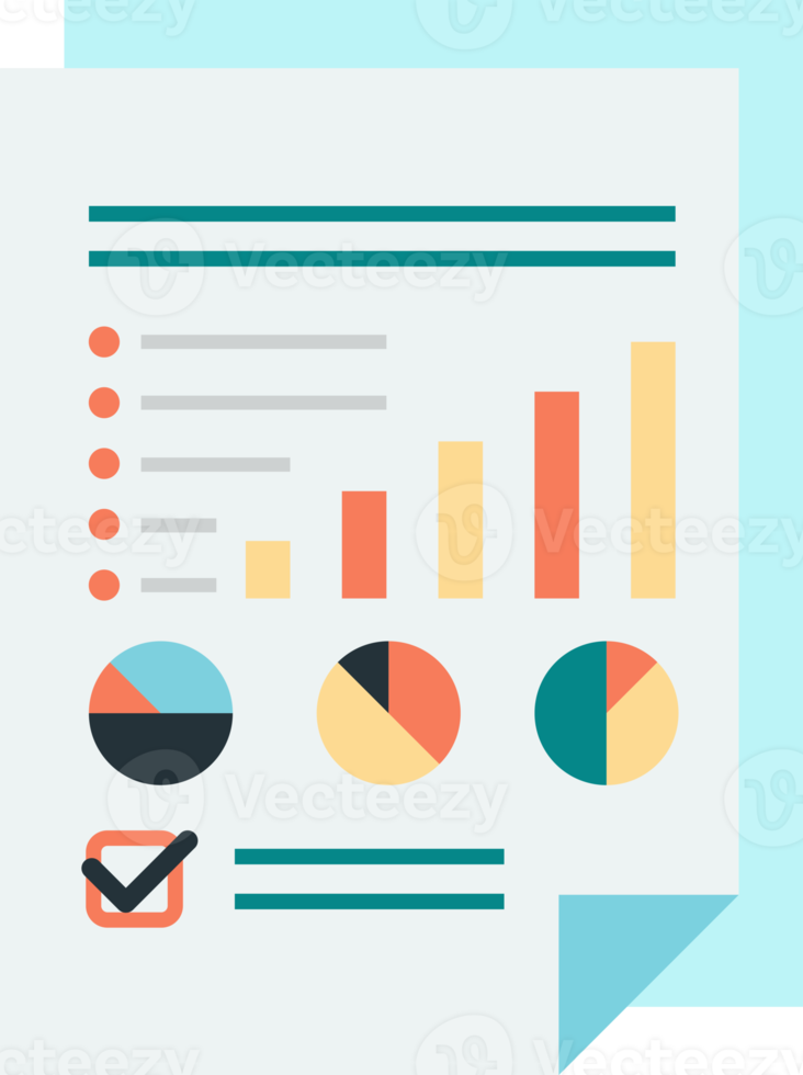 rapporter och statistik illustration i minimal stil png