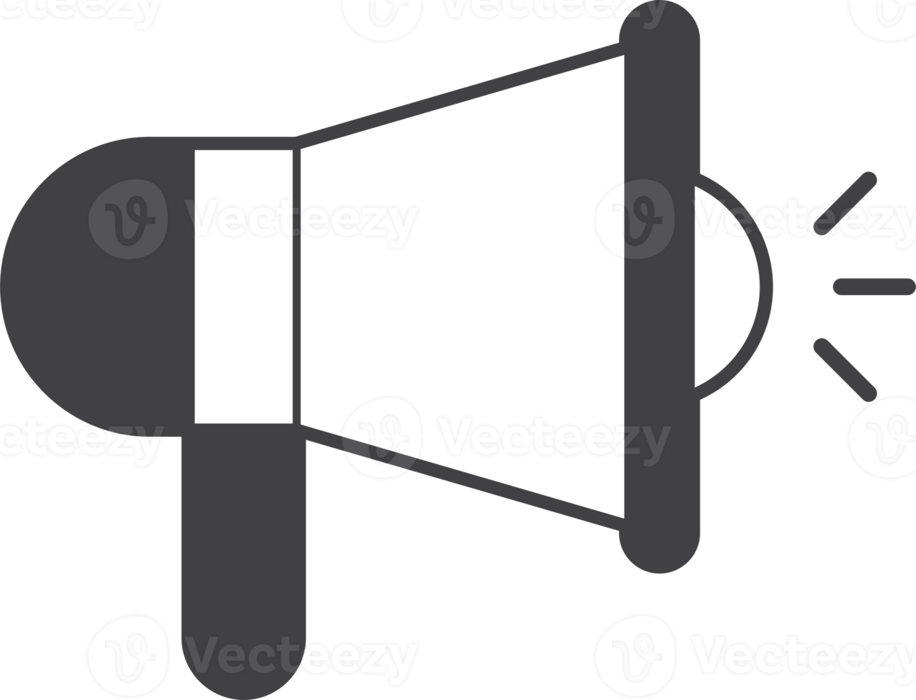 ilustração de megafone em estilo minimalista png