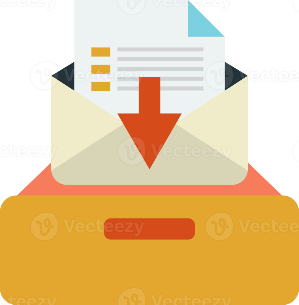 Documents and drawers illustration in minimal style png