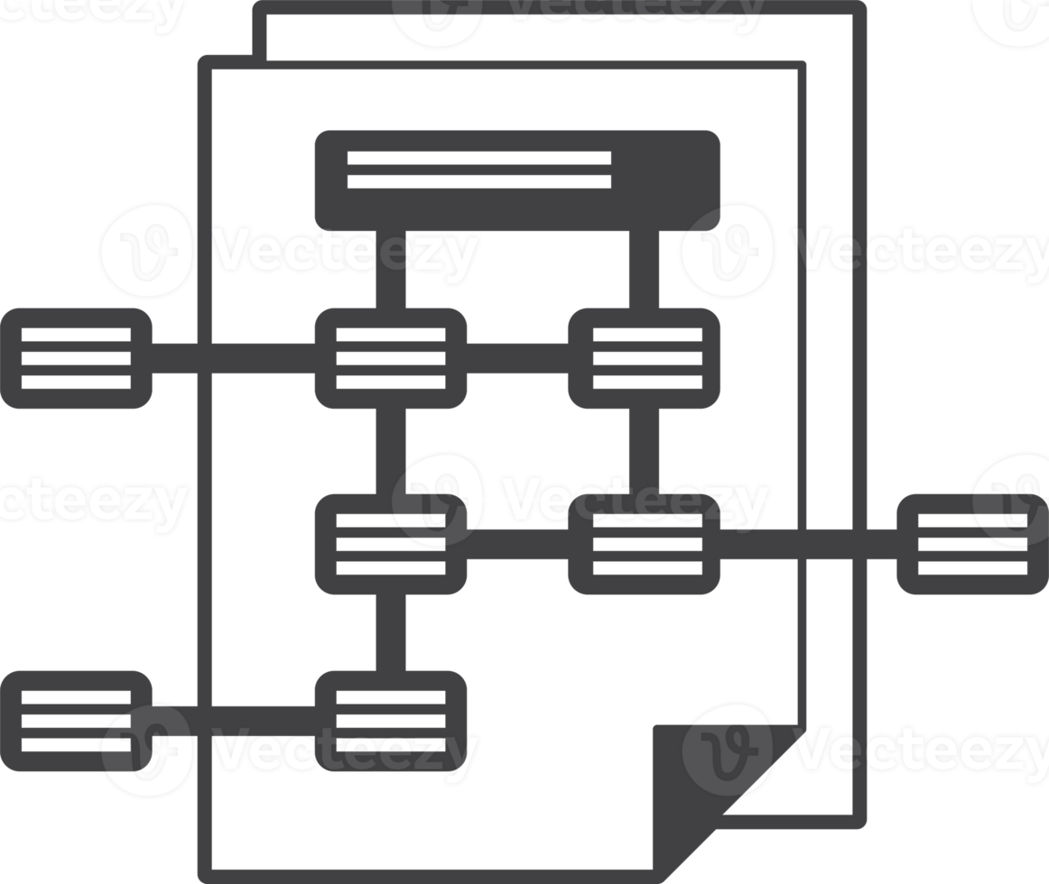 diagram and paper illustration in minimal style png