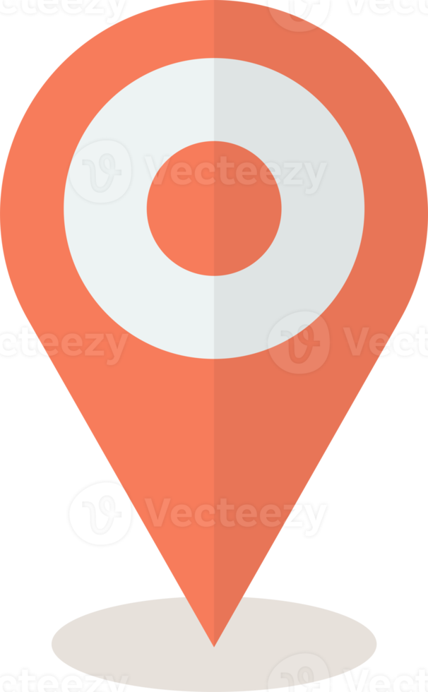 location pin illustration in minimal style png