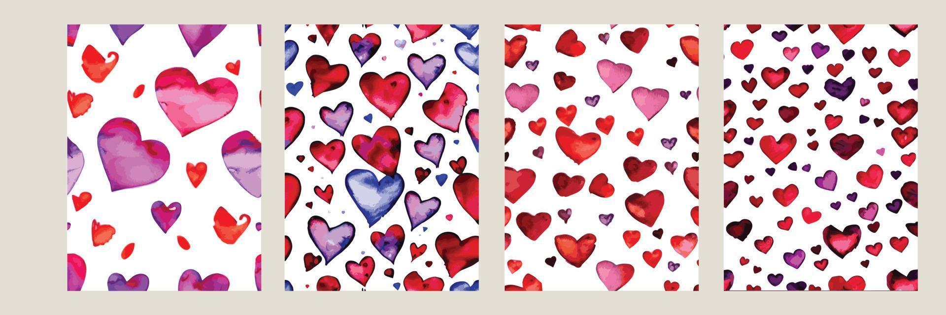Heart pattern, vector seamless background. Can be used for wedding invitation, card for Valentine's Day or card about love.