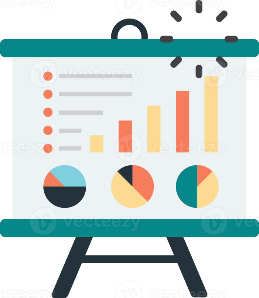 rapports et illustration de statistiques dans un style minimal png