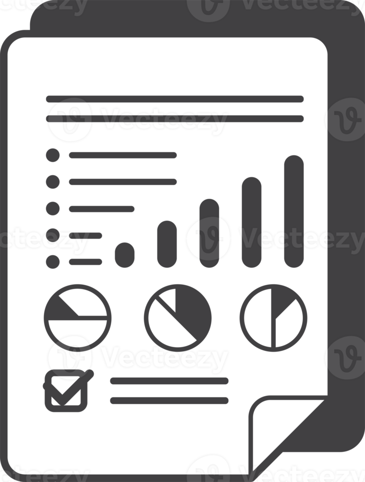 Reports and statistics illustration in minimal style png